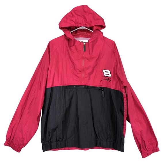Chase Authentics Dale Earnhardt Jr #8 Men's M 1/4 Zip Windbreaker Hoodie Jacket - Picture 1 of 6